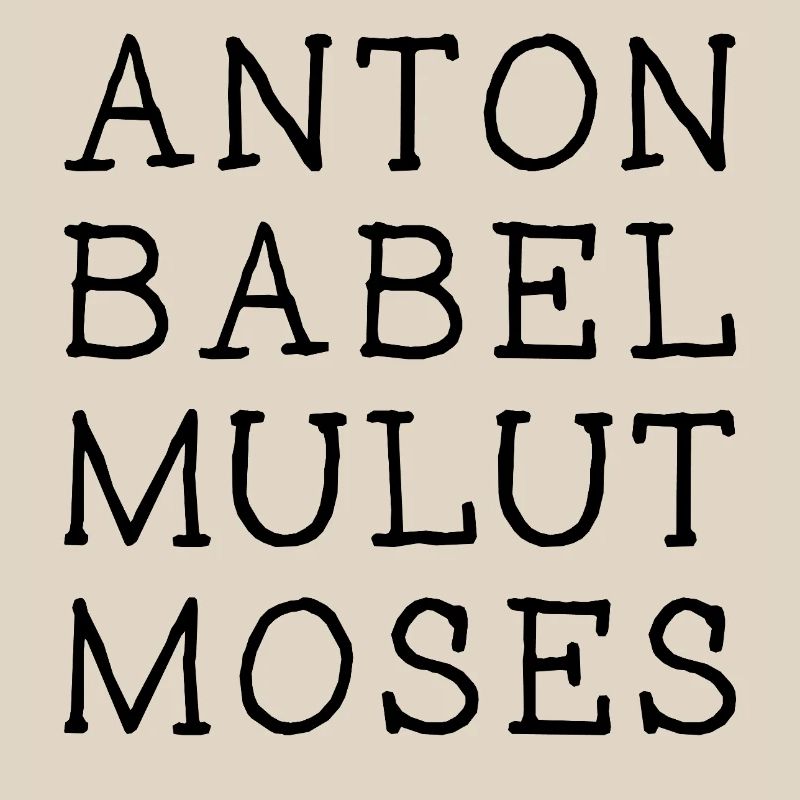 ANTON BABEL MULUT MOÏSE - Sort