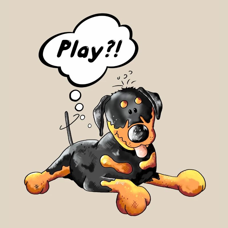 Playing Rottweiler
