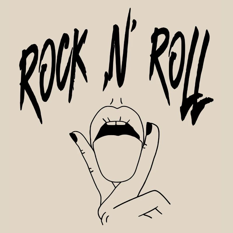 Conception typographique par gestes de la main Rock N Roll