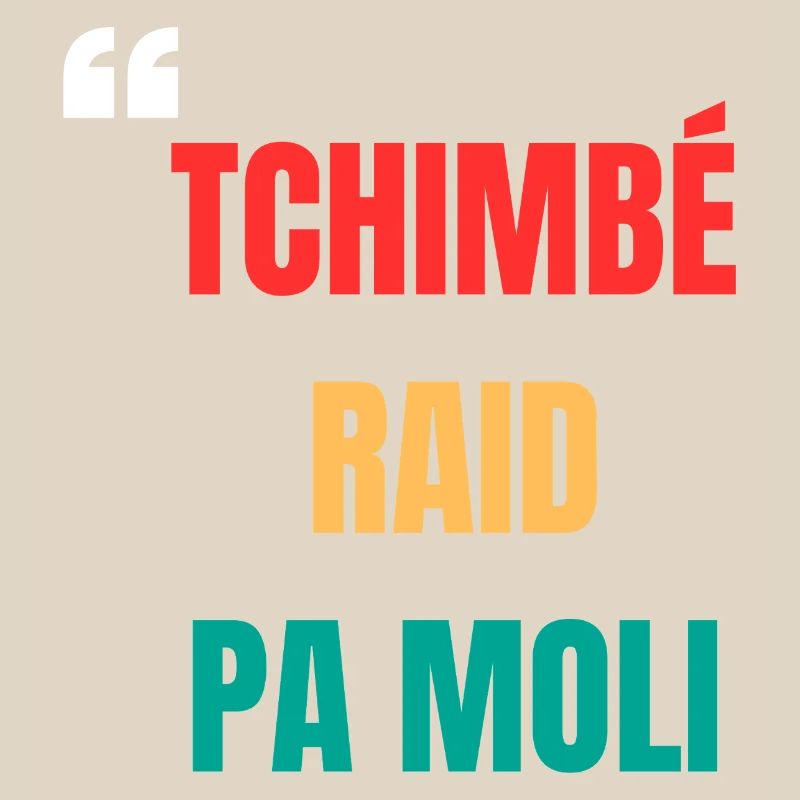 "Tchimbé raid pas moli" Creole T-shirt – Courage