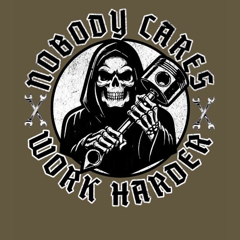 Biker Motorradfahrer Motorrad Chopper Work Harder
