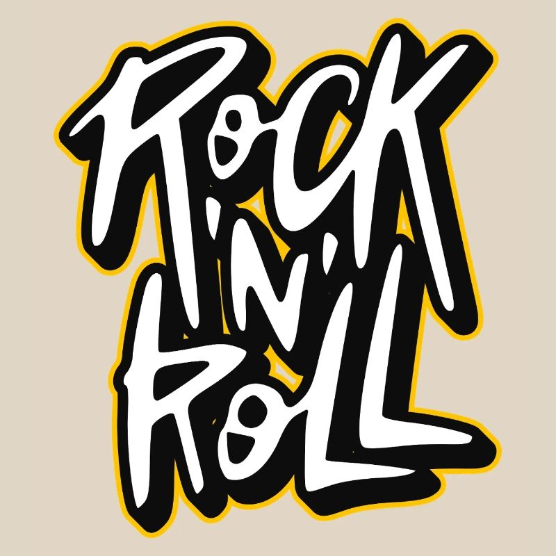 Rock 'n' Roll Graffiti-Stil Skript-Logo