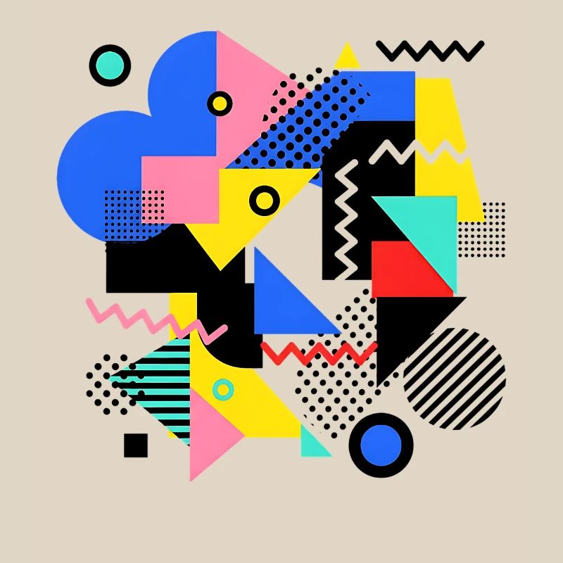 Geometrische Farbexplosion Pop Art