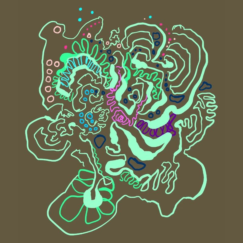 Coral Map / Floral Pattern