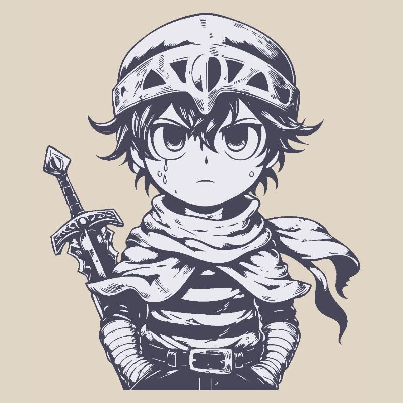 Petit chevalier de la forêt avec épée