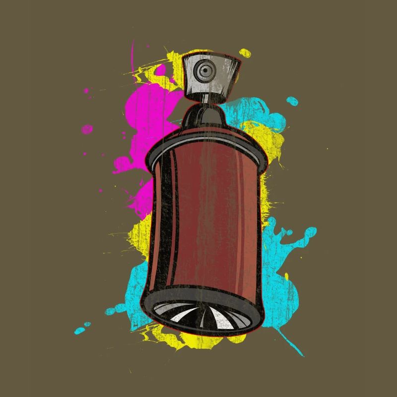 Graffiti spray can with spray paints