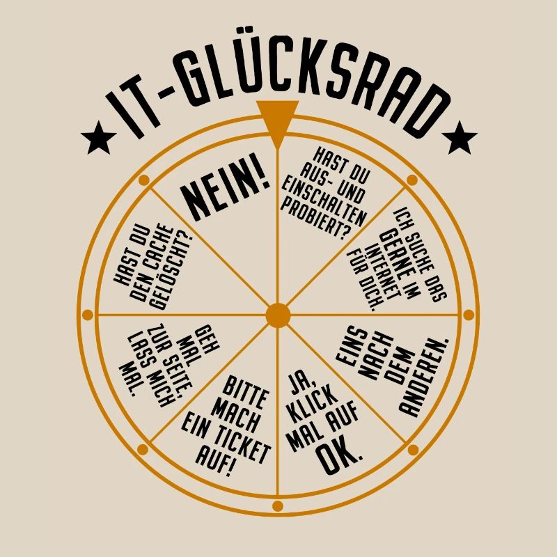 IT Support Glücksrad Service Desk IT Helpdesk Nerd
