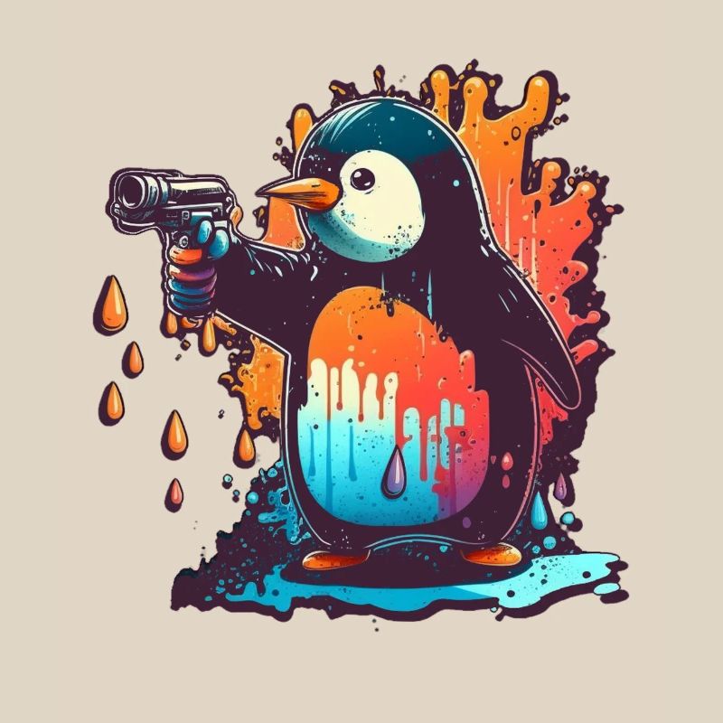 Penguin with pulled kolt