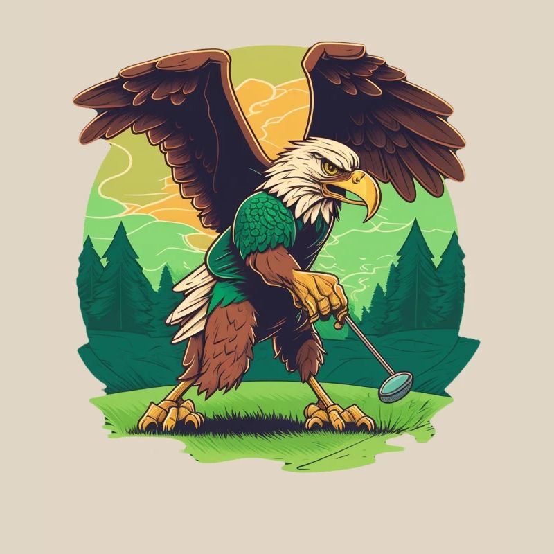 Golf-playing eagle