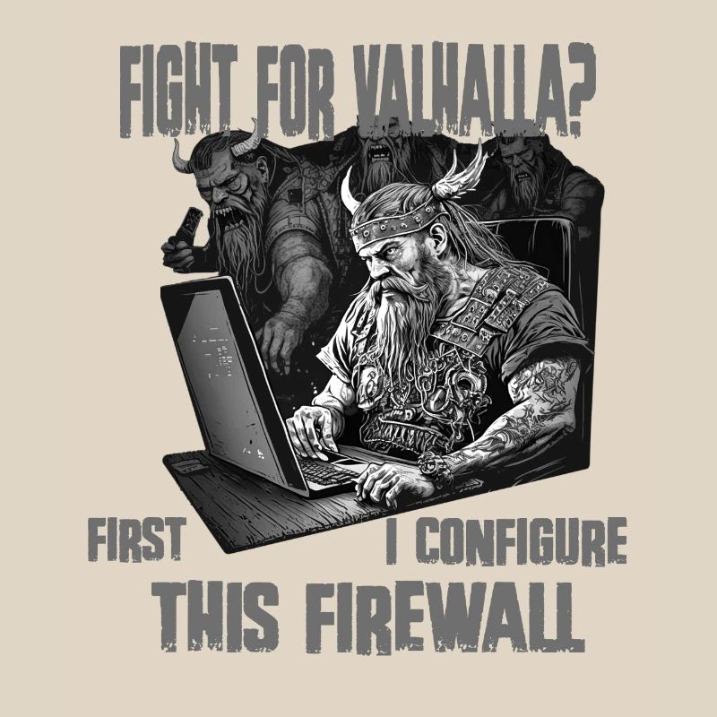Premier programmeur Viking du pare-feu noir et blanc