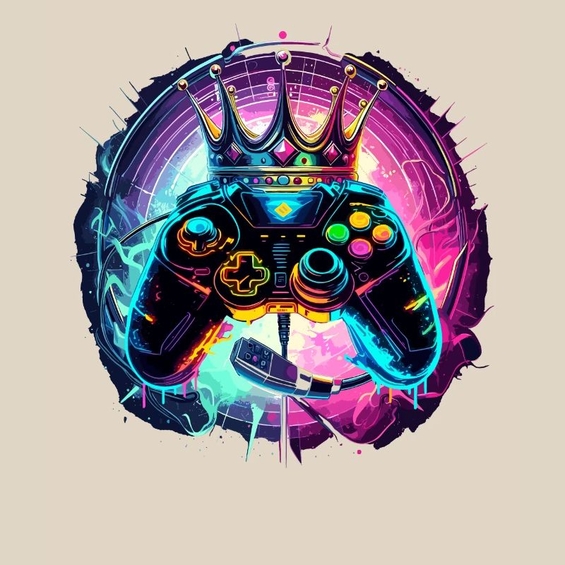 Gaming Controller mit Headset und Krone