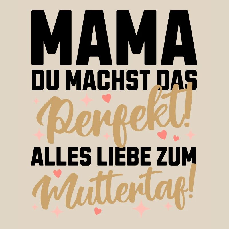 Perfekter Muttertagsgruß mit Herzen