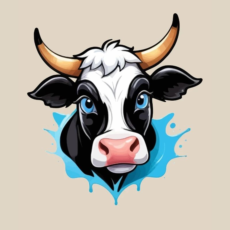 Vache dans le style bande dessinée