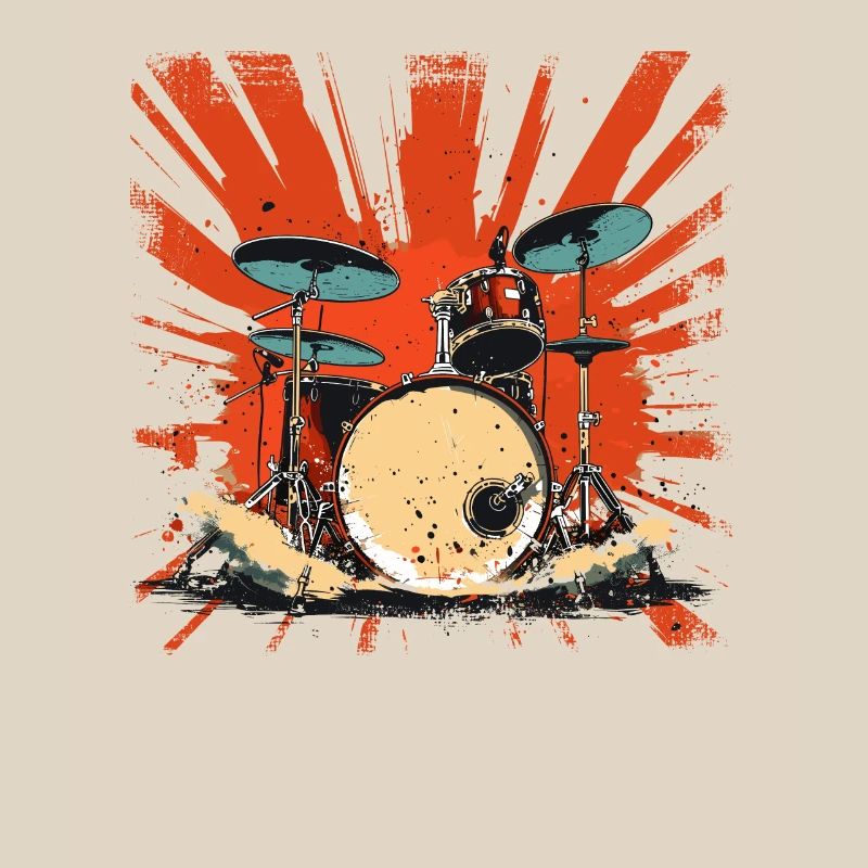 Retro Drums Graphic