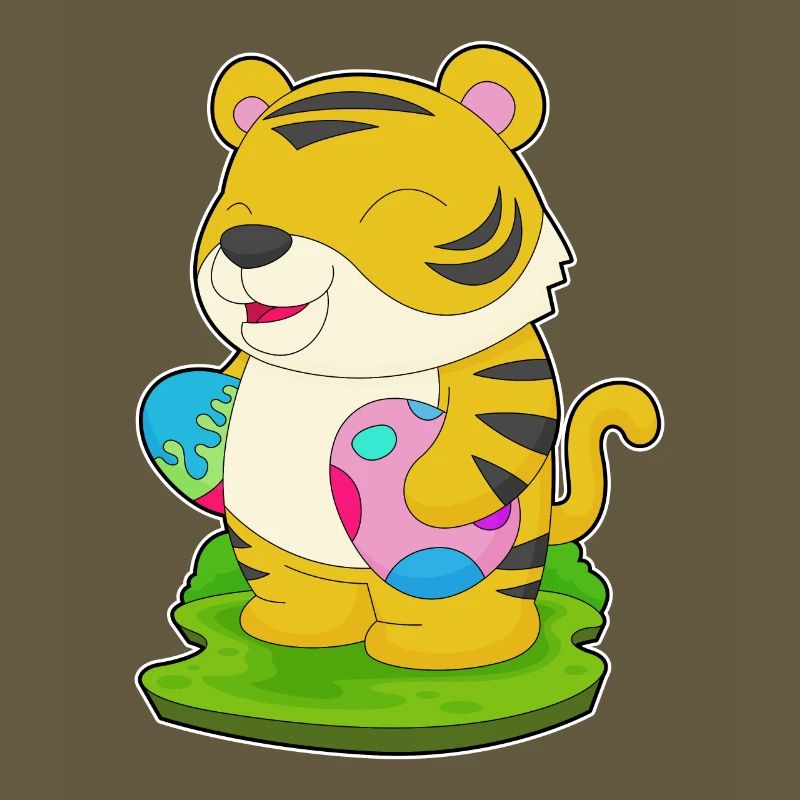 Tiger Easter Easter Eggs