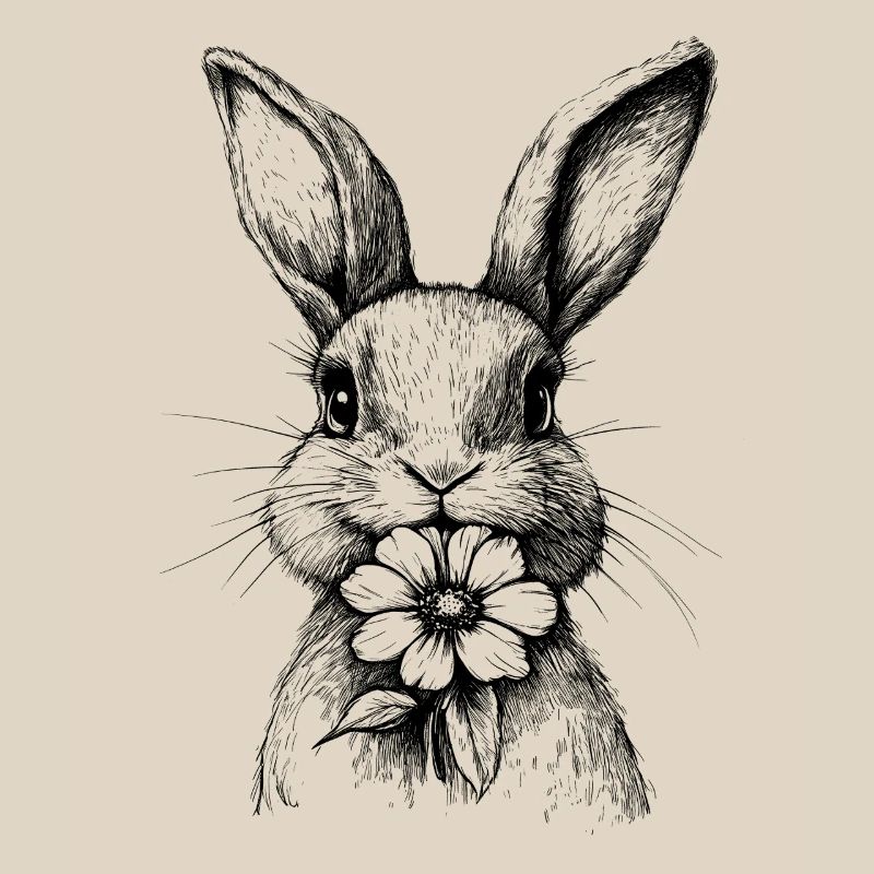Easter Bunny Flower Bunny Cottagecore Spring