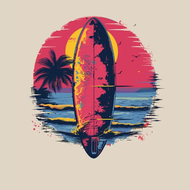 Planche de surf Synthwave