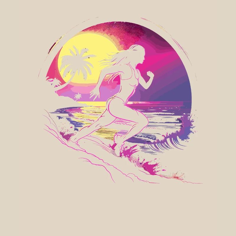 Läuferin Synthwave