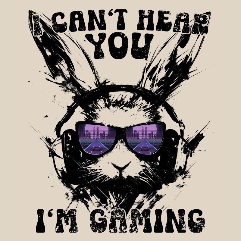 Je ne t’entends pas, je joue à la synthwave rétro Bunny