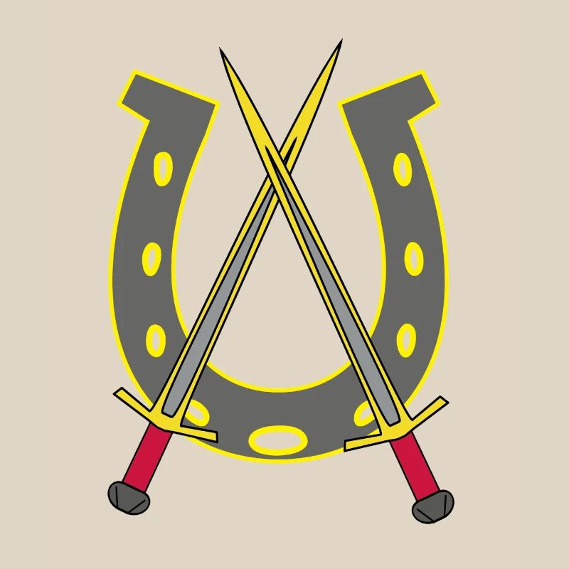 Chevalier médiéval épée épées fer à cheval