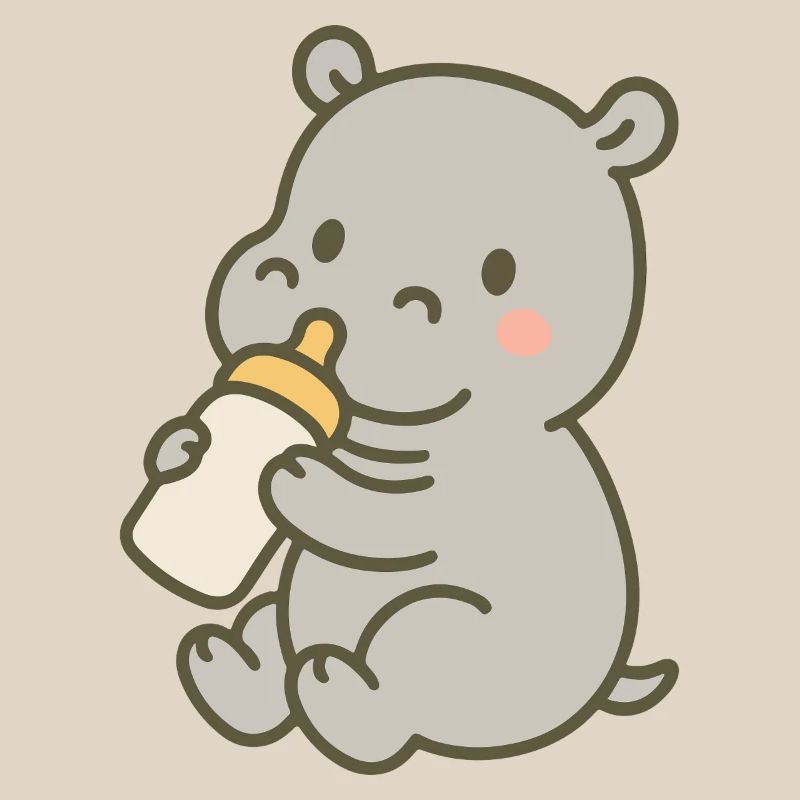 Flusspferdchen mit Fläschchen