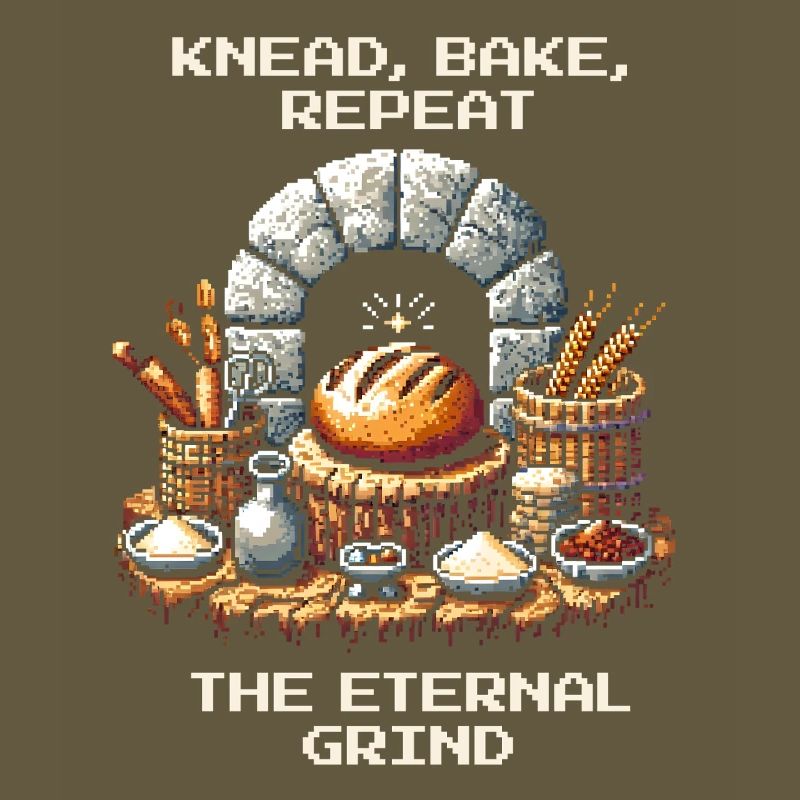 Knead, Bake, Repeat | Bread Baking Humor
