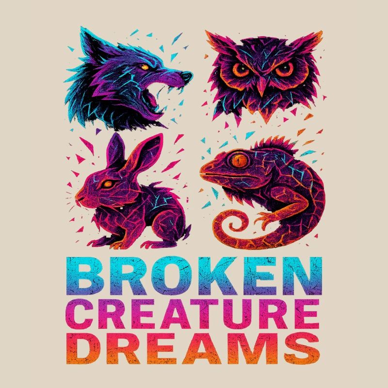 Bizarre Abstract Animals Broken Creatures