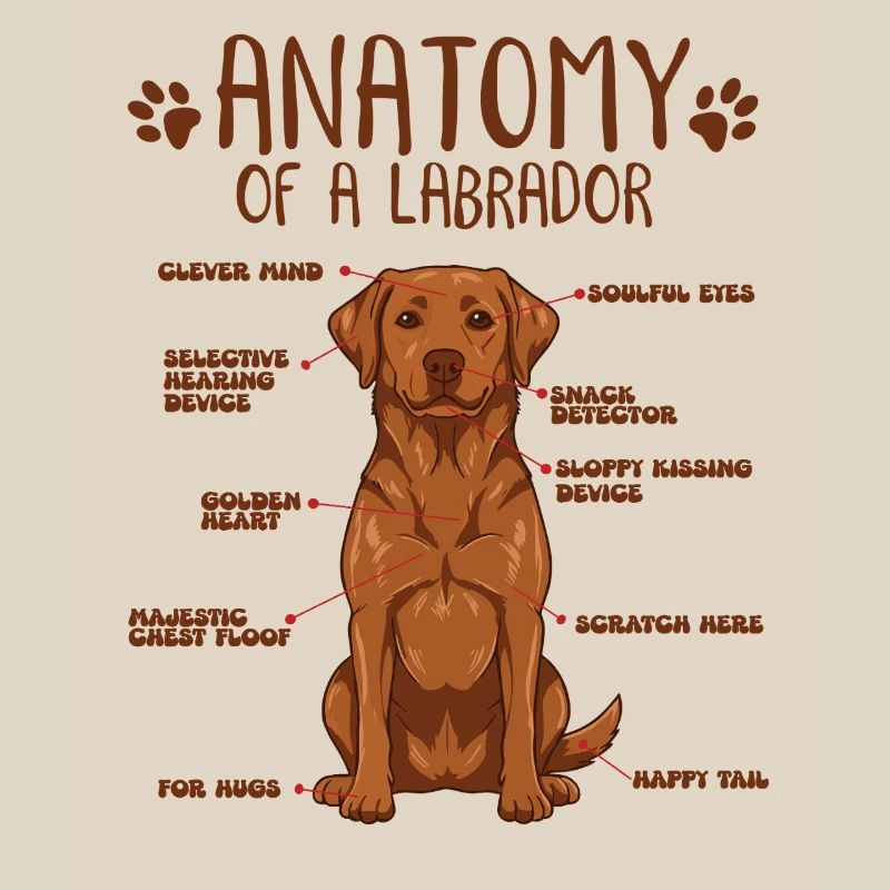 Anatomie eines Fox Red Labradors