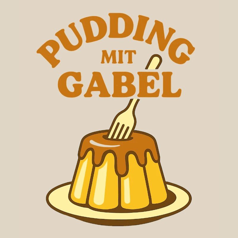 Pudding mit Gabel