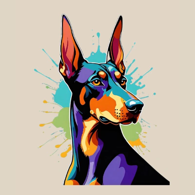 Farbexplosion Dobermann