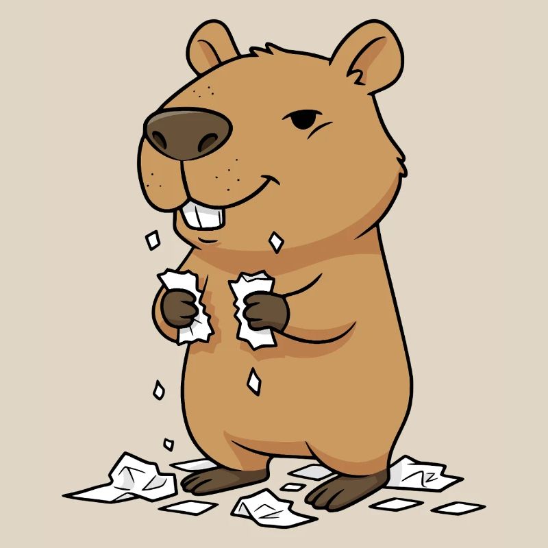 Capybara eats homework