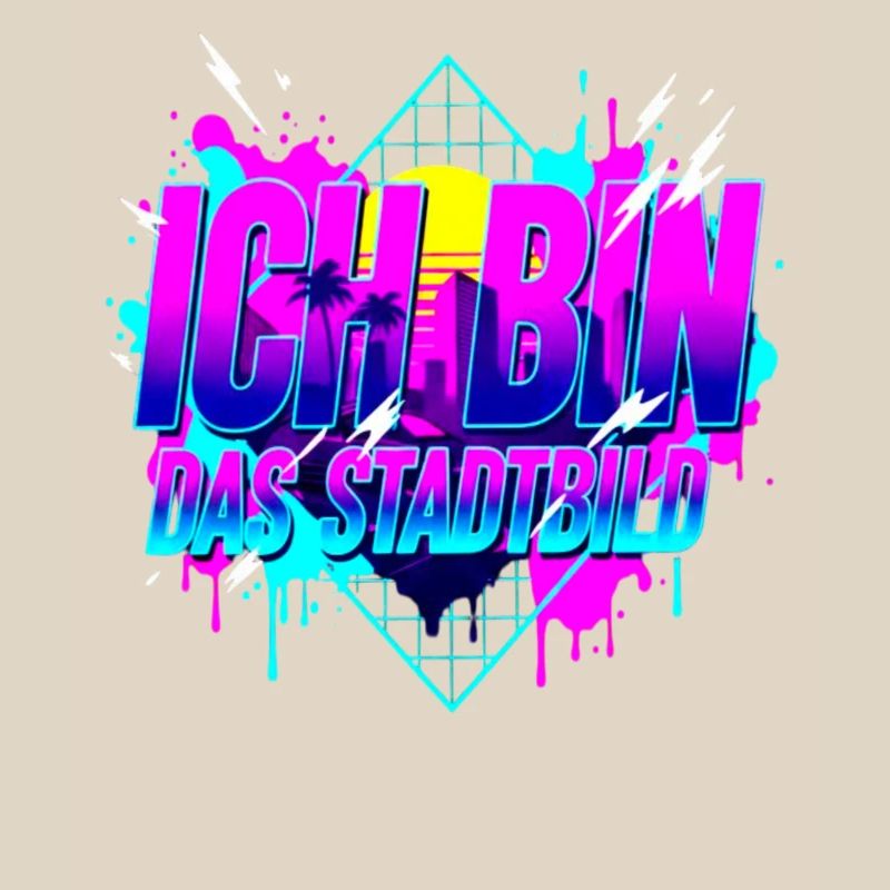 Ich Bin das Stadtbild - 80er Retro Synthwave Neon