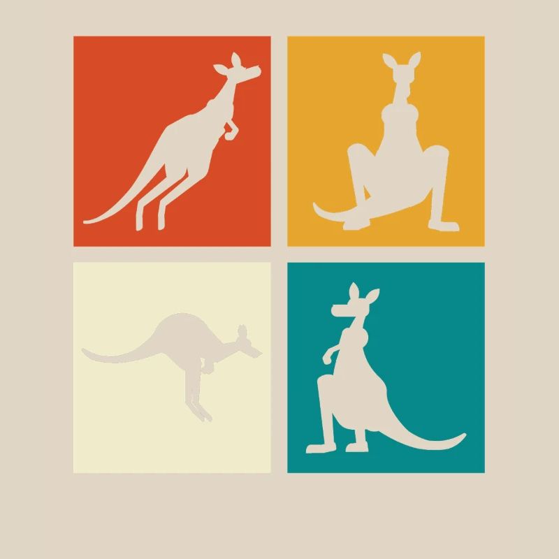 Kangaroo Four-Frame Silhouettes