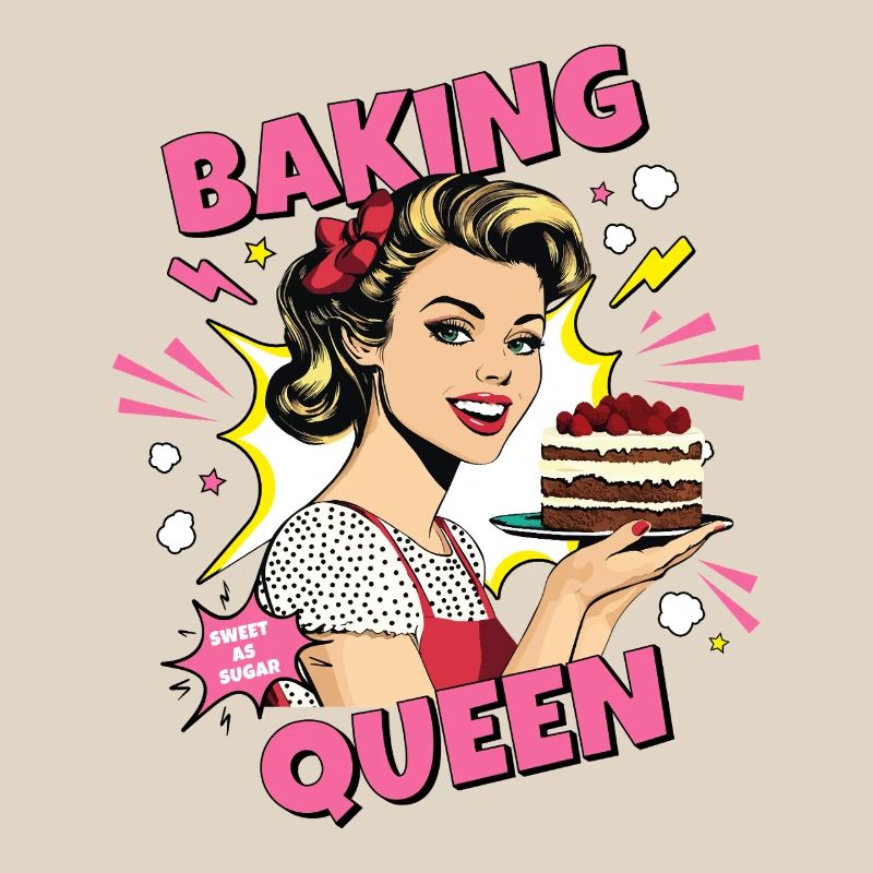 Baking Cake Baking Queen Baking Fairy Baker Pop Art