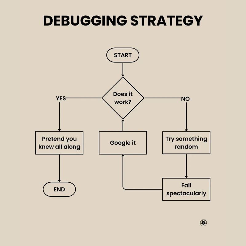 Debugging Strategy Flowchart - Does It Work Gift