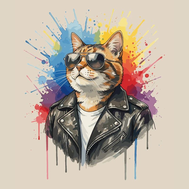 Chat avec des lunettes de soleil, Chat Cool
