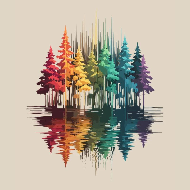 Trees, Forest, Nature, Wilderness, Outdoor, Reflection