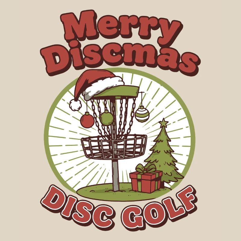 Joyeux Discmas Disc Golf Panier de Disques Volant Drôle