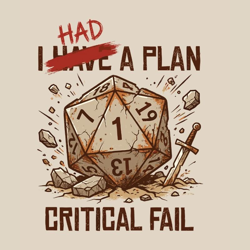 Critical Fail – I Had A Plan Cube Design