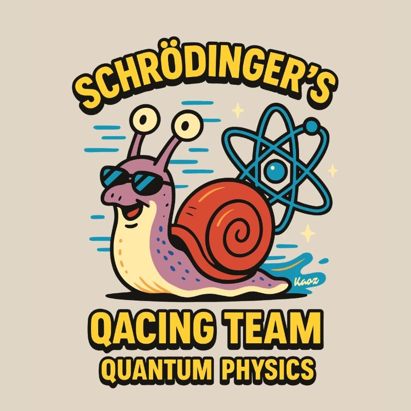 Schrödinger's Qacing Team Quantum Physics Snail