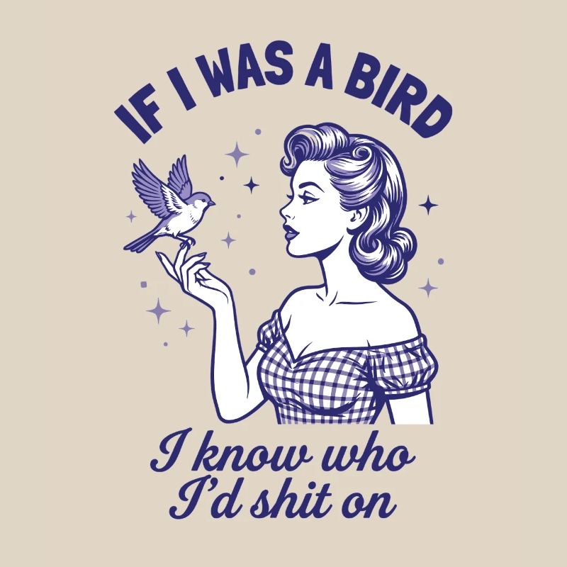 Echte Rache Vogel Retro Statement