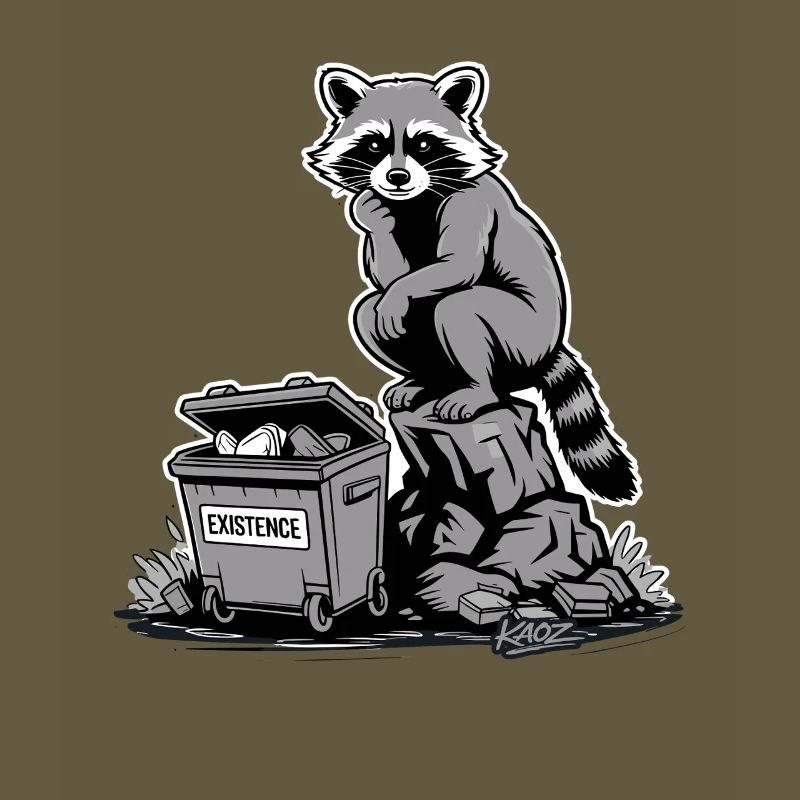 Existenz Waschbärmüllcontainer