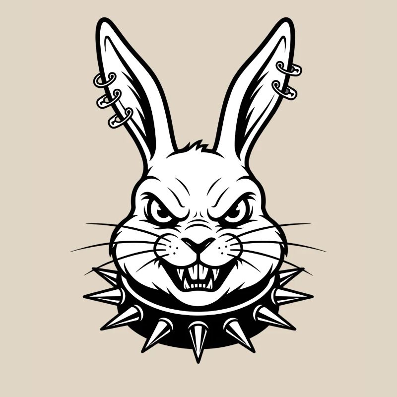 Heavy Metal Easter Bunny Rocker Easter Hardcore Bunny