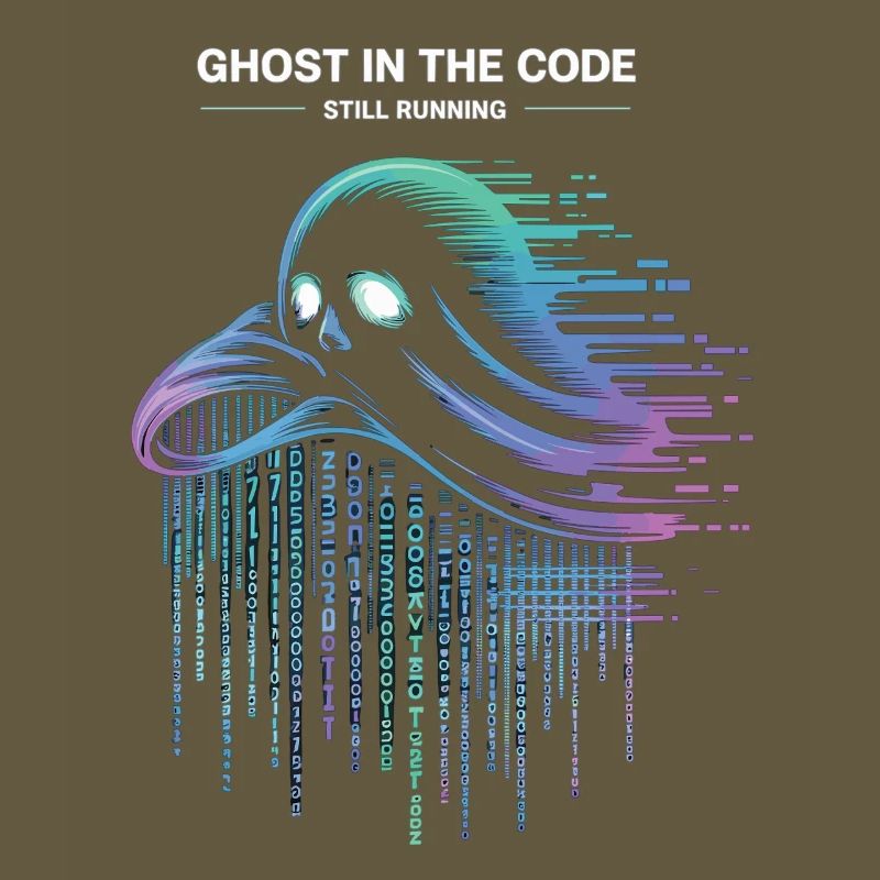 Programmeur de t-shirt fantôme dans le code Nerd informatique