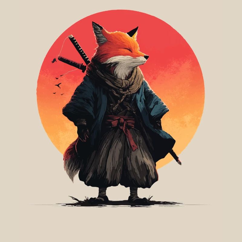 Fox Samurai at Sunset
