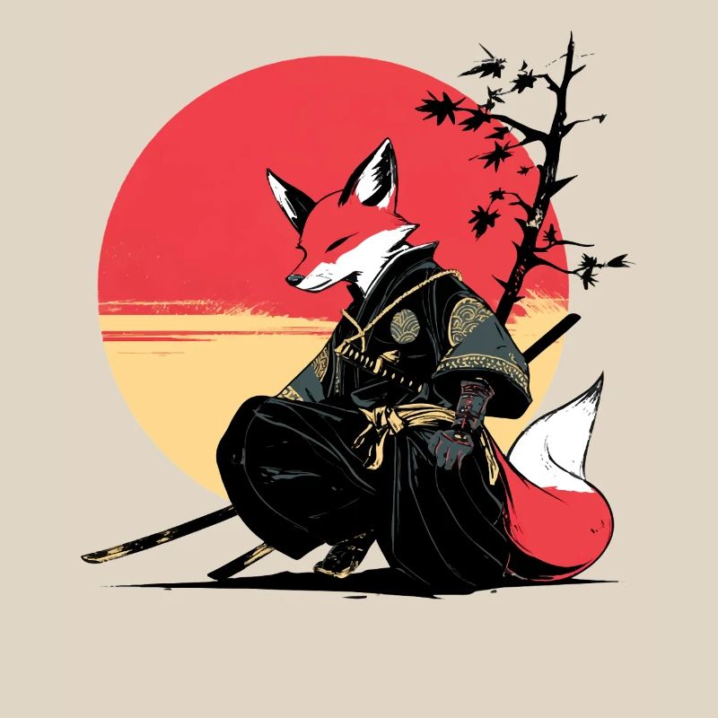 Fox Samurai at Sunset