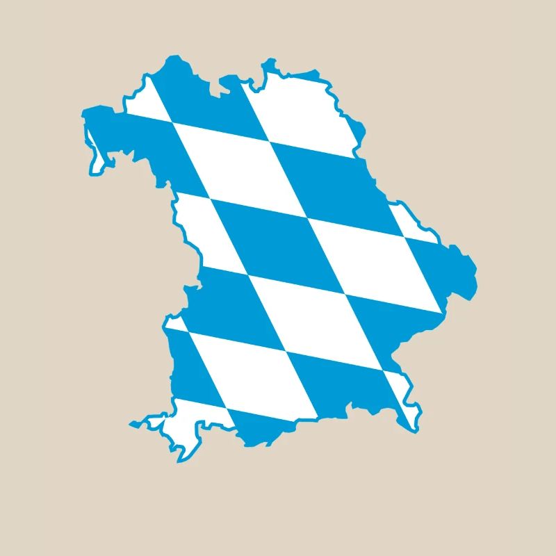 Bavaria map with blue and white diamond pattern