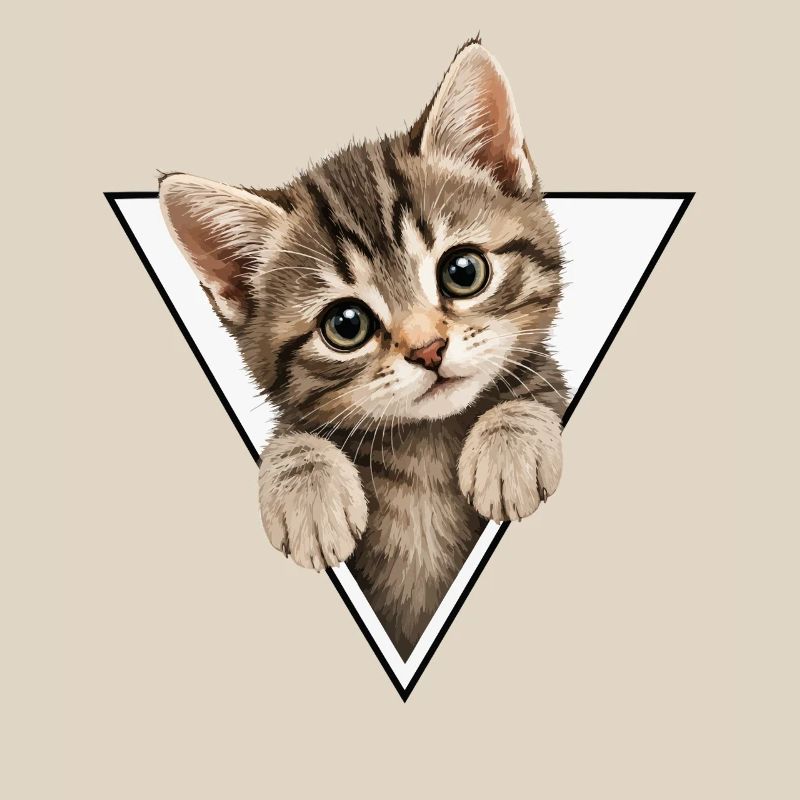 Kitten in the triangle