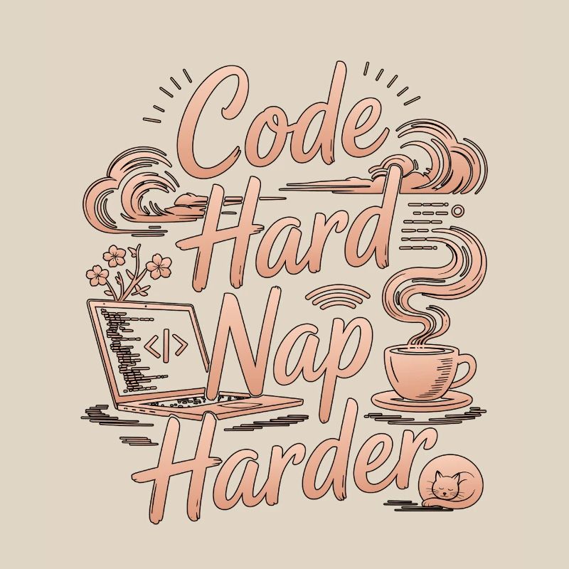 Remote Developer Code Hard Nap Harder Remote Coder