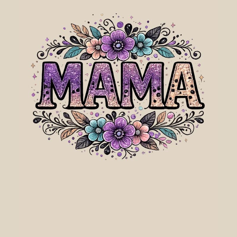Mama-Geschenk: Retro-Mama-Visualisierung